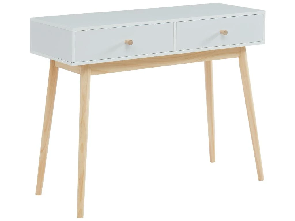 Console PETRA Laqué Blanc Mat 2 Tiroirs 100cm 5 Console PETRA Laqué Blanc Mat 2 Tiroirs 100cm – Image 5