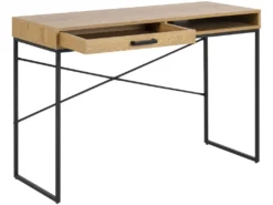 Sea Bureau Avec 1 Tablette De Rangement Et 1 Tiroir, Chêne Sauvage. -Meubles Soldes Magasin console 22048227