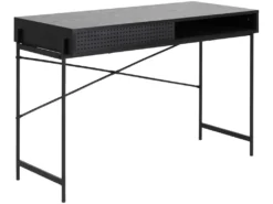 Angus Porte Coulissante De Bureau, Noir.