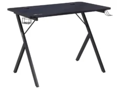 Mana Table De Gamer Avec Support Pour Casque, Porte-boisson, Noir. -Meubles Soldes Magasin console 22048317