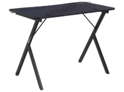 Mana Table De Gamer Avec Support Pour Casque, Porte-boisson, Noir. -Meubles Soldes Magasin console 22048325