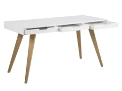 Estelle Bureau Avec 3 Tiroirs, Blanc. -Meubles Soldes Magasin console 22048375