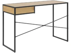 Sea Bureau 1 Tiroir, Chêne, Noir. -Meubles Soldes Magasin console 22048427