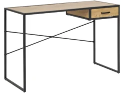 Sea Bureau 1 Tiroir, Chêne, Noir. -Meubles Soldes Magasin console 22048435