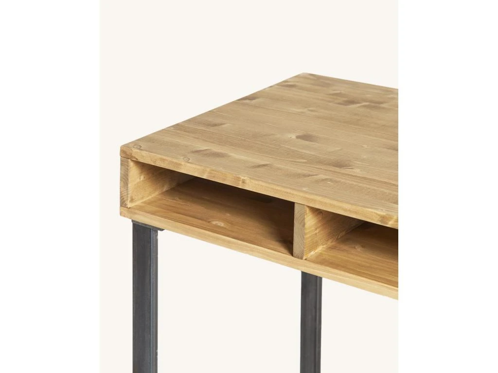 Bureau En Bois De Couleur Naturel 4 Bureau En Bois De Couleur Naturel – Image 4