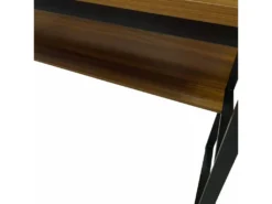 Bureau Dmusell, Bureau Linéaire, Bureau Polyvalent, Bureau Fixe Peu Encombrant, 55x139h74 Cm, Noir Et Chêne -Meubles Soldes Magasin console 22485637