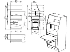 Armoire Informatique Galbée 80 Cm 6 Niches - Coloris: Blanc 5 Armoire Informatique Galbée 80 Cm 6 Niches - Coloris: Blanc -Meubles Soldes Magasin meuble bureau 10039133