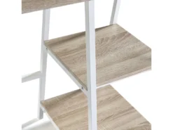 Bureau Lisboa Blanc, Table Pour PC, Style Industriel, 105 Cm Longueur -Meubles Soldes Magasin meuble bureau 10750873