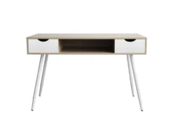 Bureau Scandinave Bois, Tiroirs Blancs BJORN - HAPPY GARDEN -Meubles Soldes Magasin meuble bureau 10779227