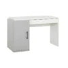 Bureau 1 Porte 1 Tiroir Blanc/Gris - MOONLA