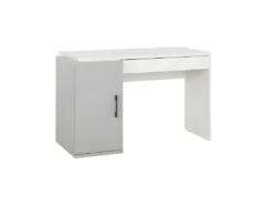 Bureau 1 Porte 1 Tiroir Blanc/Gris - MOONLA