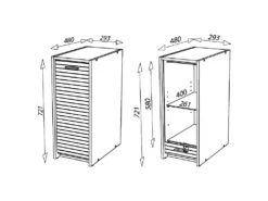 Bureau Aménagé à Rideaux Blanc - FENDY N°15 -Meubles Soldes Magasin meuble bureau 11143037