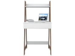 Bureau Secrétaire Blanc Et Châtaignier