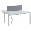 Extension Pour Bureau Bench 2 Personnes - Blanc - L120 Cm - Avec Séparateur - DOWNTOWN