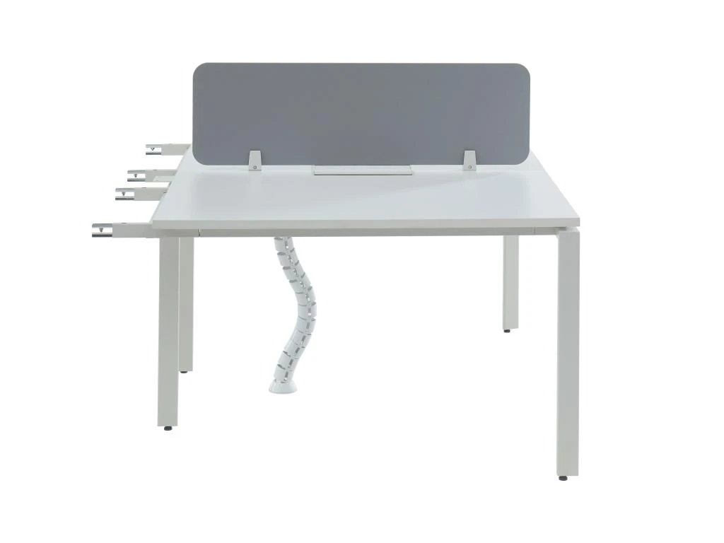 Extension Pour Bureau Bench 2 Personnes - Blanc - L120 Cm - Avec Séparateur - DOWNTOWN 4 Extension Pour Bureau Bench 2 Personnes - Blanc - L120 Cm - Avec Séparateur - DOWNTOWN – Image 4