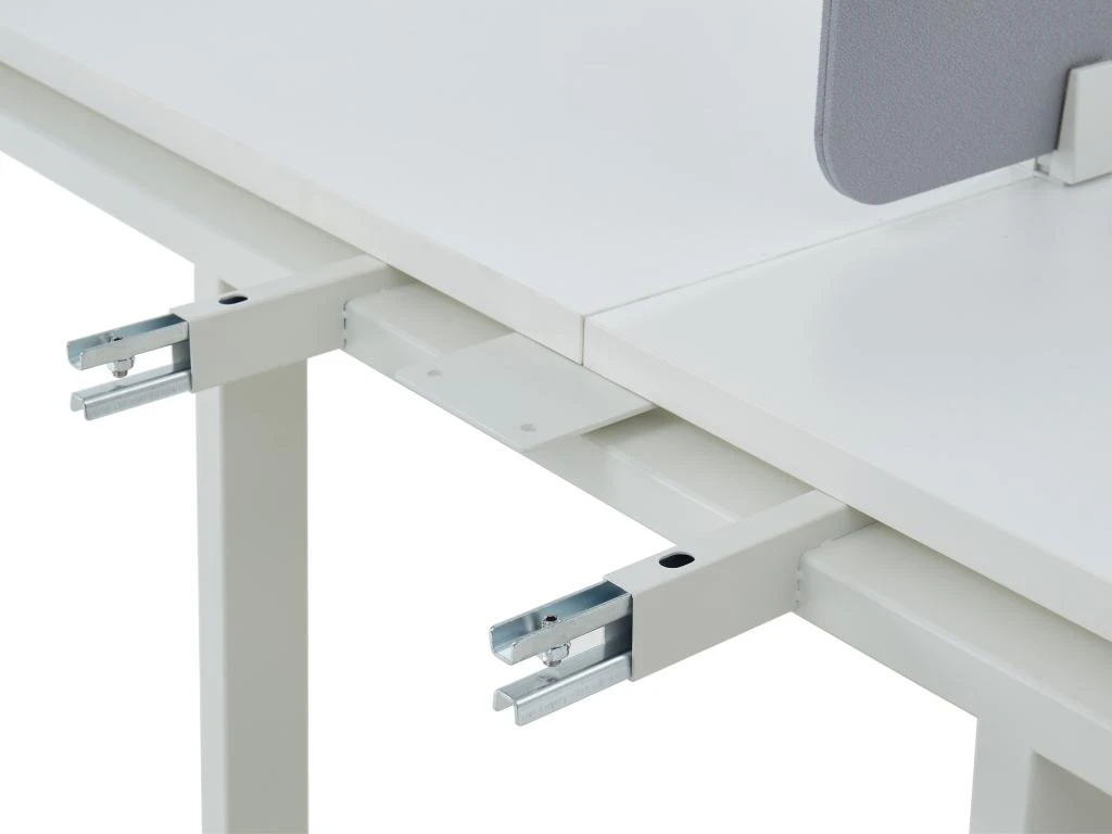Extension Pour Bureau Bench 2 Personnes - Blanc - L120 Cm - Avec Séparateur - DOWNTOWN 2 Extension Pour Bureau Bench 2 Personnes - Blanc - L120 Cm - Avec Séparateur - DOWNTOWN – Image 2