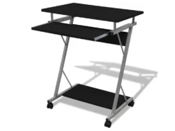 Bureau Table Meuble Travail Informatique De Bureau Noire Pour Ordinateur 0502096