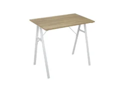 Table D'ordinateur Bureau De Jeu Gaming Moderne En Acier Bois Beige -Meubles Soldes Magasin meuble bureau 12520001