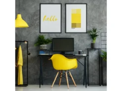 Bureau D'ordinateur Table De Jeu En Bois Et Acier Noir Bureau Maison