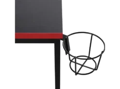 Table Gaming Pour PC Noire Rouge En Bois Moderne Avec Accessoires -Meubles Soldes Magasin meuble bureau 12573501