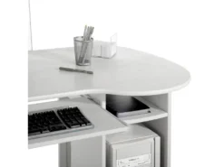 Bureau Multi Rangements BOB En Pin Massif Lasuré Blanc -Meubles Soldes Magasin meuble bureau 12851385