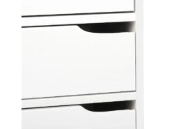 Bureau HUGO Avec Rangement 5 Tiroirs Style Scandinave En Pin Massif Lasuré Blanc -Meubles Soldes Magasin meuble bureau 13048713