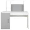 Bureau Avec Rangements Iséo Blanc Et Gris Clair