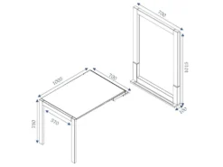 Bureau Tableau 2en1 Pavel Rouge -Meubles Soldes Magasin meuble bureau 13069689