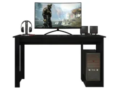 Bureau Gamer 136 Cm Noir 7 Bureau Gamer 136 Cm Noir -Meubles Soldes Magasin meuble bureau 13239037