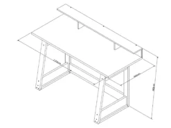 Bureau Gamer Avec Surmeuble 135 Cm Chêne Et Noir -Meubles Soldes Magasin meuble bureau 15671449
