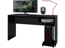 Bureau Gamer 136 Cm Noir 1 Niche