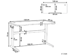 Bureau Gamer éclairage LED 120 X 60 Cm Noir DORAN -Meubles Soldes Magasin meuble bureau 17130109
