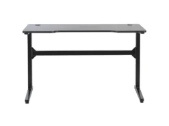 Bureau Gamer éclairage LED 120 X 60 Cm Noir DORAN -Meubles Soldes Magasin meuble bureau 17130117