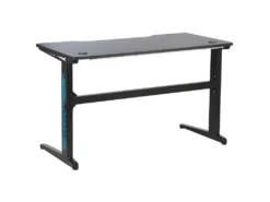 Bureau Gamer éclairage LED 120 X 60 Cm Noir DORAN -Meubles Soldes Magasin meuble bureau 17130119