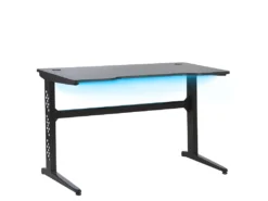 Bureau Gamer éclairage LED 120 X 60 Cm Noir DEXTER