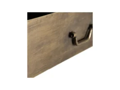 Bureau 1 Tiroir Métal Or Vieilli - ELUTAN -Meubles Soldes Magasin meuble bureau 17631703