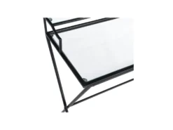 Bureau Métal/Verre Noir - NAPLA -Meubles Soldes Magasin meuble bureau 17636317