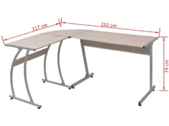 Bureau Table Meuble Travail Informatique Coin En Forme De L Chêne 0502063 -Meubles Soldes Magasin meuble bureau 19088807