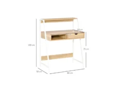 Bureau Secrétaire MARILYN Blanc -Meubles Soldes Magasin meuble bureau 19169519