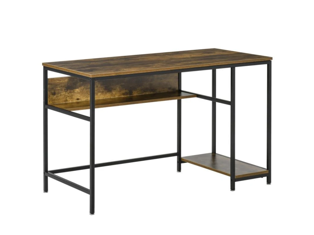 Bureau Design Industriel ANSELME Boisé Et Noir 1 Bureau Design Industriel ANSELME Boisé Et Noir