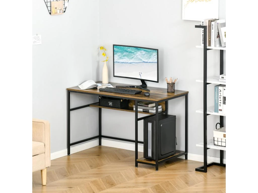 Bureau Design Industriel ANSELME Boisé Et Noir 2 Bureau Design Industriel ANSELME Boisé Et Noir – Image 2