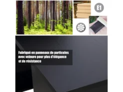 Bureau Multi-rangement Elina Noir -Meubles Soldes Magasin meuble bureau 19170349