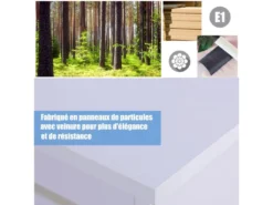 Bureau Multi-rangement Elina Blanc -Meubles Soldes Magasin meuble bureau 19170541