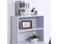 Bureau Multi-rangement Elina Blanc -Meubles Soldes Magasin meuble bureau 19170543