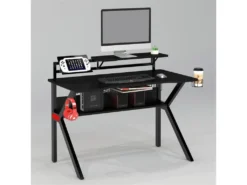 Bureau Gaming Tokyo Noir -Meubles Soldes Magasin meuble bureau 19170645