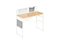 Bureau Informatique LILIA Blanc Et Bois Clair 13 Bureau Informatique LILIA Blanc Et Bois Clair -Meubles Soldes Magasin meuble bureau 19170661
