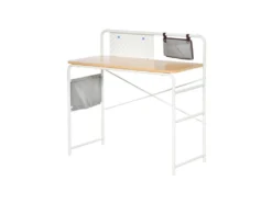 Bureau Informatique LILIA Blanc Et Bois Clair 14 Bureau Informatique LILIA Blanc Et Bois Clair -Meubles Soldes Magasin meuble bureau 19170663