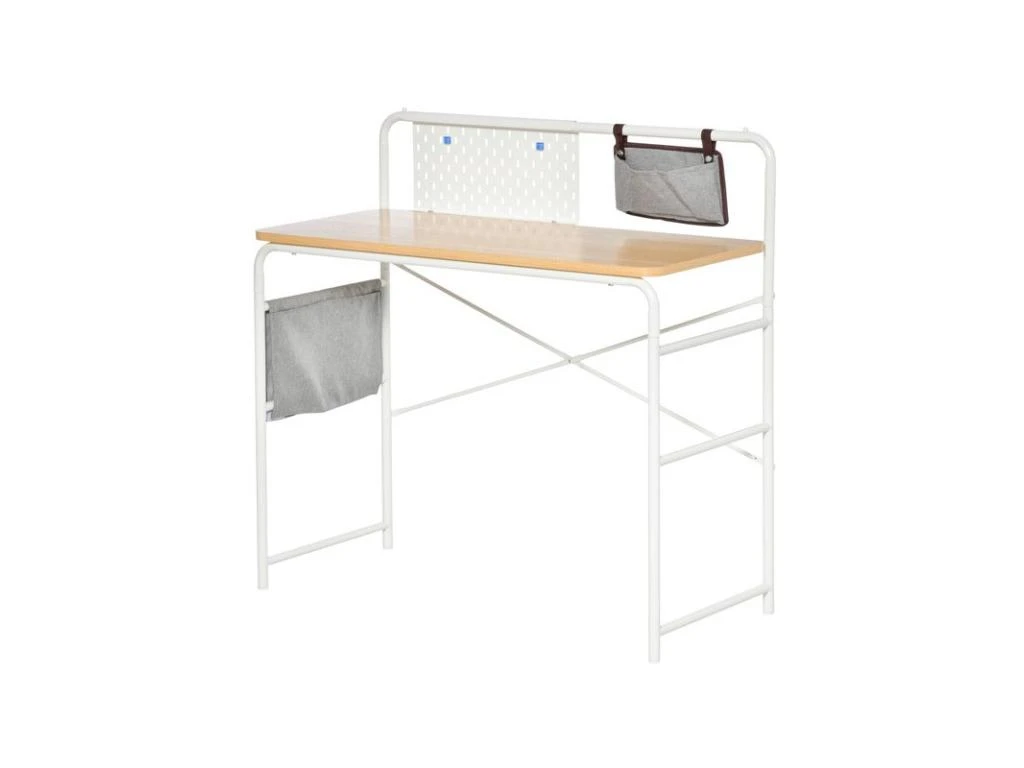 Bureau Informatique LILIA Blanc Et Bois Clair 6 Bureau Informatique LILIA Blanc Et Bois Clair – Image 6