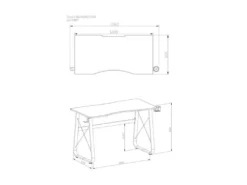 Bureau Gaming GAME Noir -Meubles Soldes Magasin meuble bureau 19171121