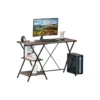 Bureau Industriel TRIPLEX Bois Et Noir